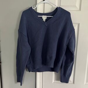 H&M Navy V-Neck Sweater